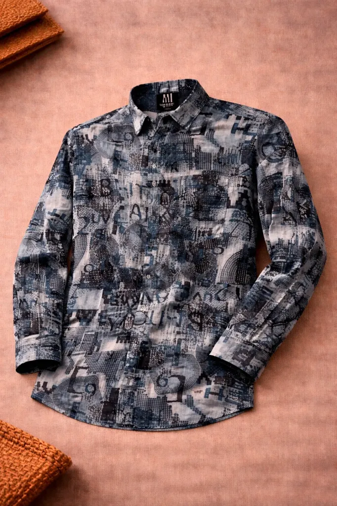 Stone Gray Graphic Shirt