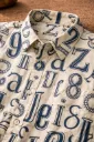 Beige Typography Casual Shirt