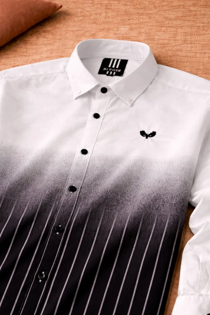 [MS-SH-1034-M] White Gradient Shirt (M)