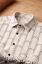 Beige Linear Loop Pattern Shirt