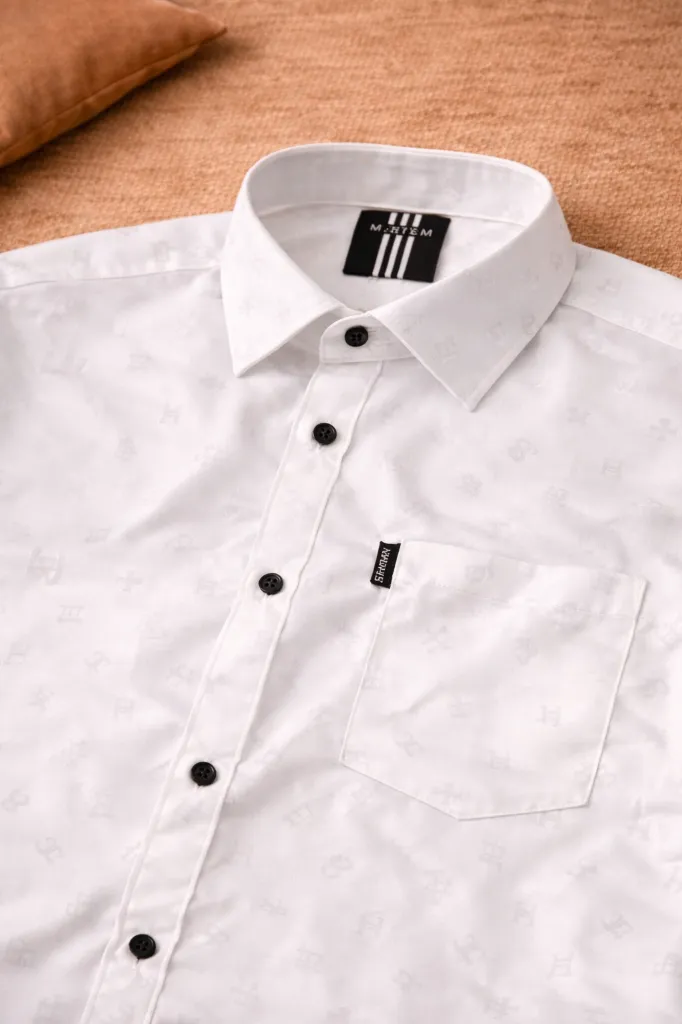 [MS-SH-1043-M] Off White Monogram Shirt (M)