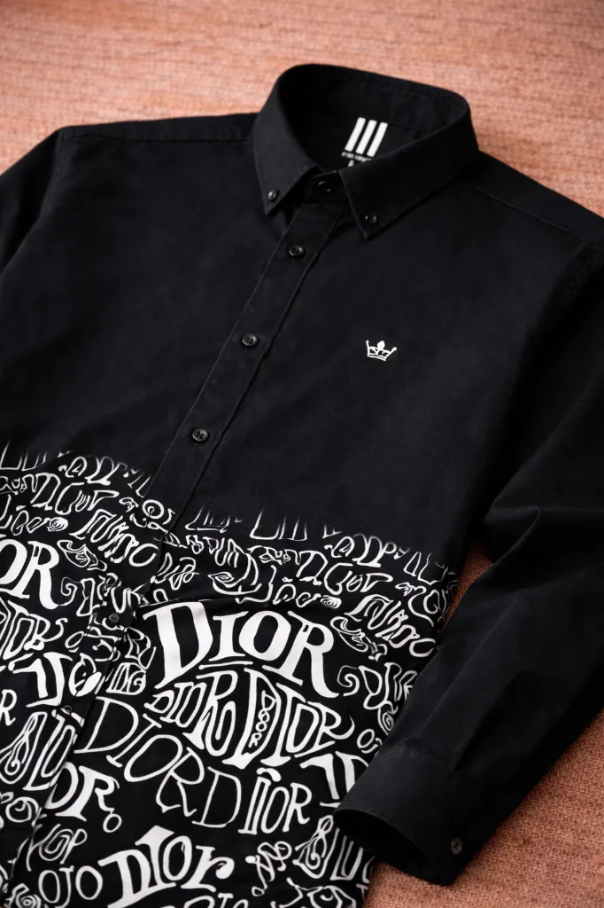 [MS-SH-1014-M] Dior Typography Luxe Shirt (M)